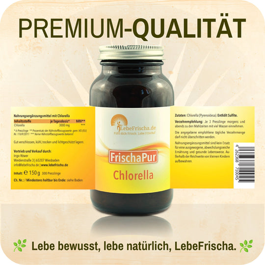 Chlorella Pyrenoidosa Tabs mit aufgebrochenen Zellwänden 300 Tabletten
