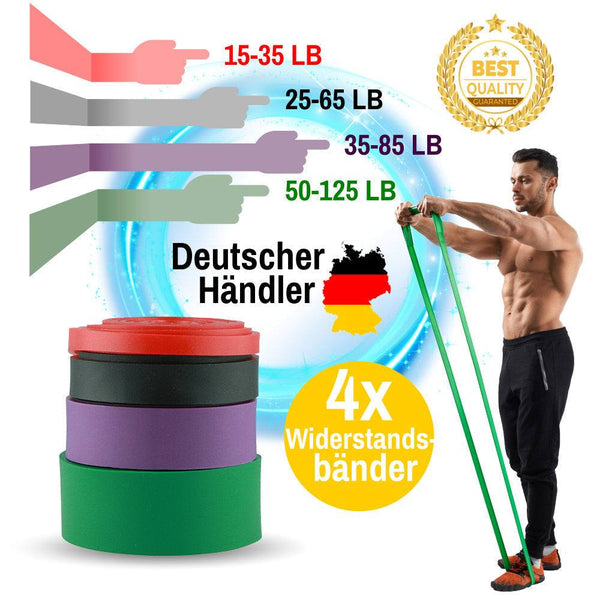Widerstandsbänder Fitnessbänder 4-tlg