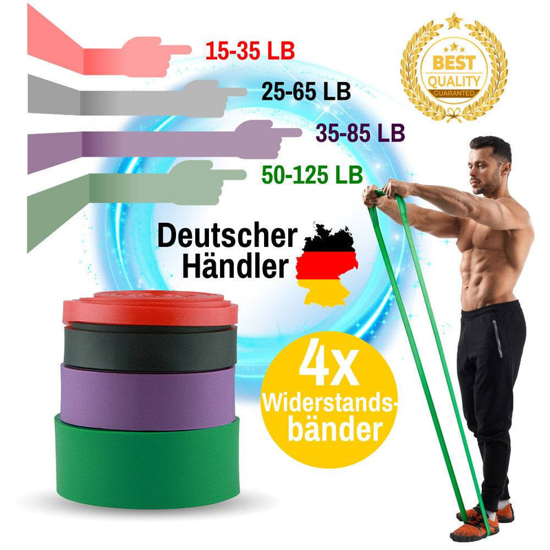 Widerstandsbänder Fitnessbänder 4-tlg