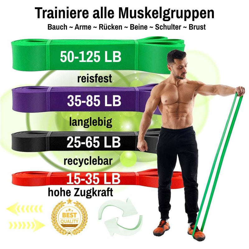 Widerstandsbänder Fitnessbänder 4-tlg