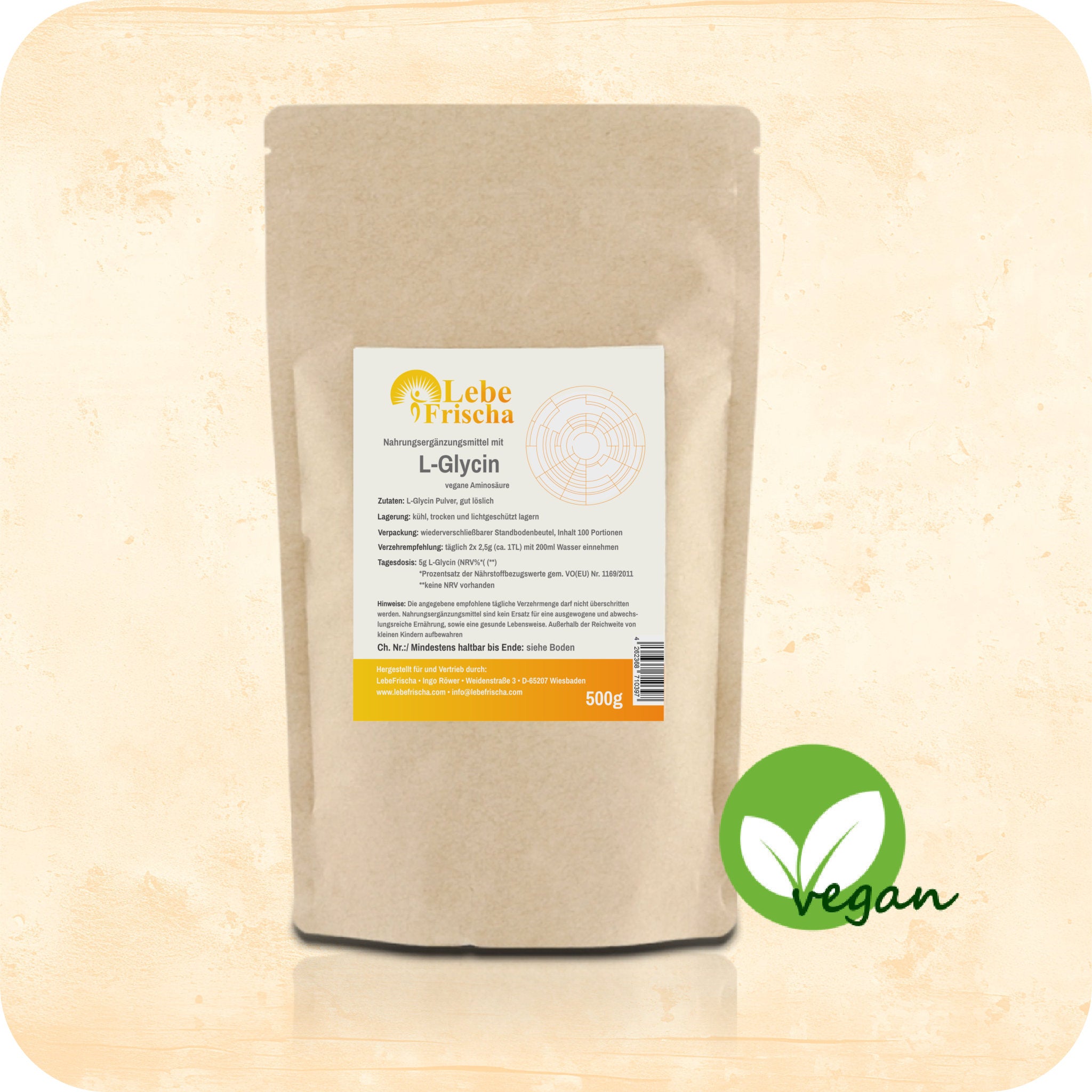LebeFrischa L-Glycin vegane Aminosäure