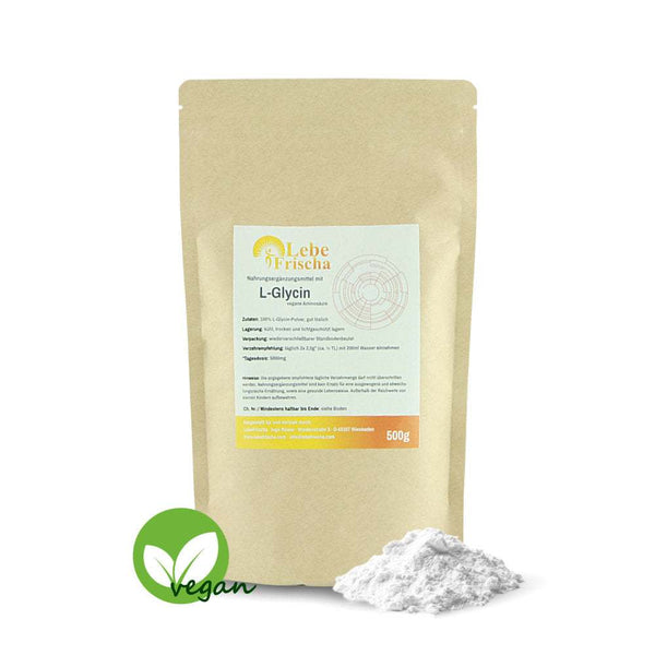 L-Glycin Pulver 500g vegane Aminosäure für Kollagen, Muskeln & Gehirn