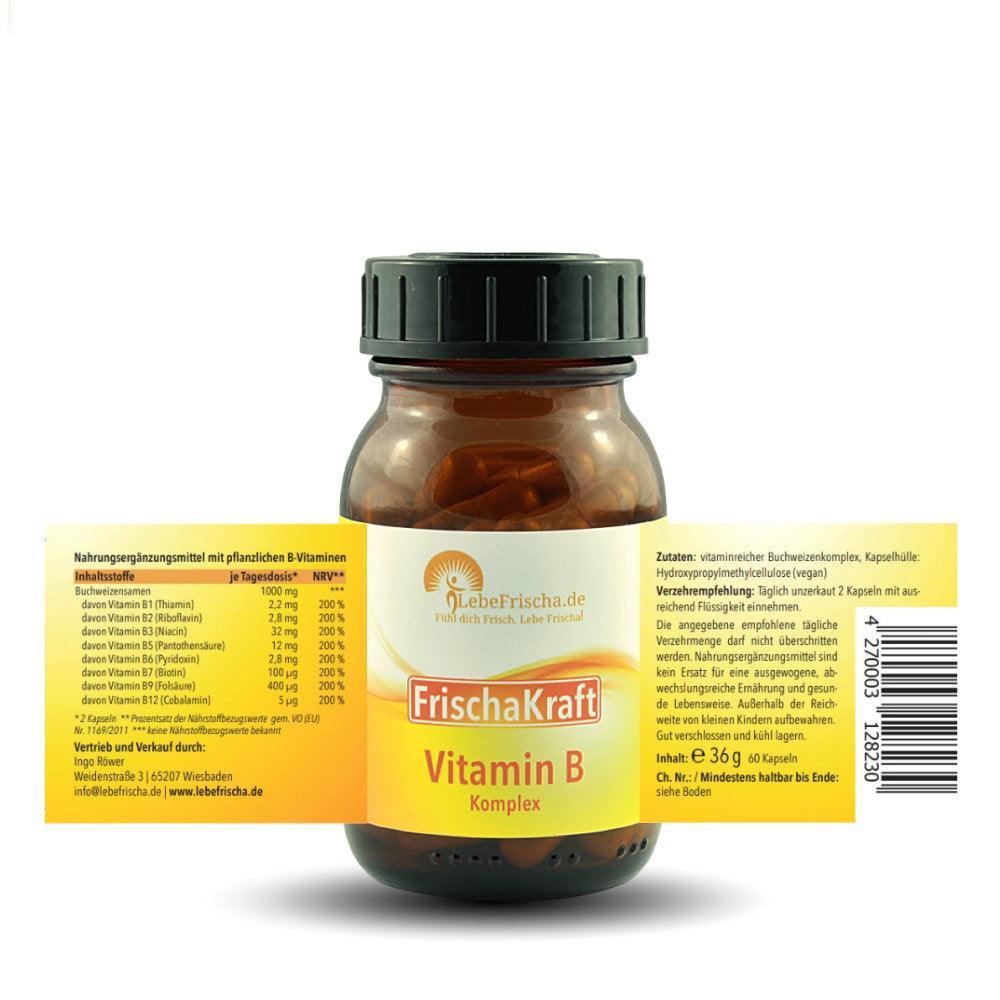 LebeFrischa Vitamin B Komplex inkl. Biotin und Folsäure 60 Kapseln