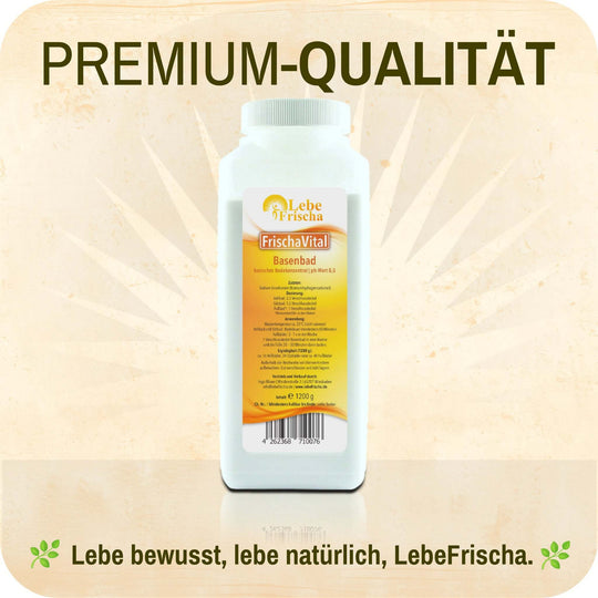 Unser Basenbad ist aus reinem Natriumhydrogencarbonat als Vollbad, Sitzbad oder Fußbad geeignet.