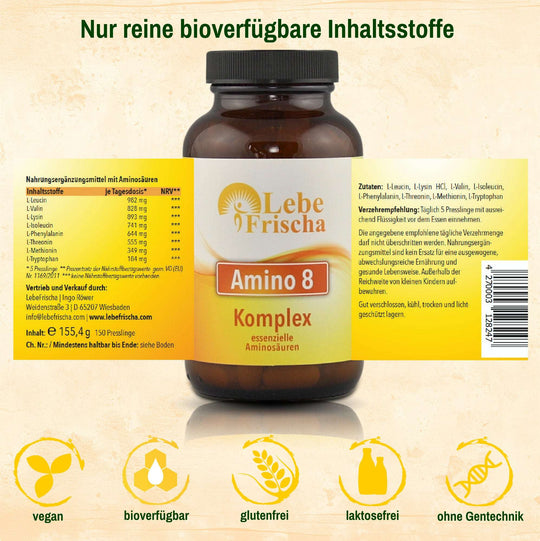 Essenzielle Aminosäuren reine Inhaltsstoffe