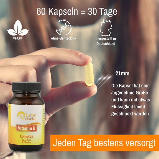 Essenzielle B-Vitamine im Naturkomplex 60 Kapseln aus Buchweizen