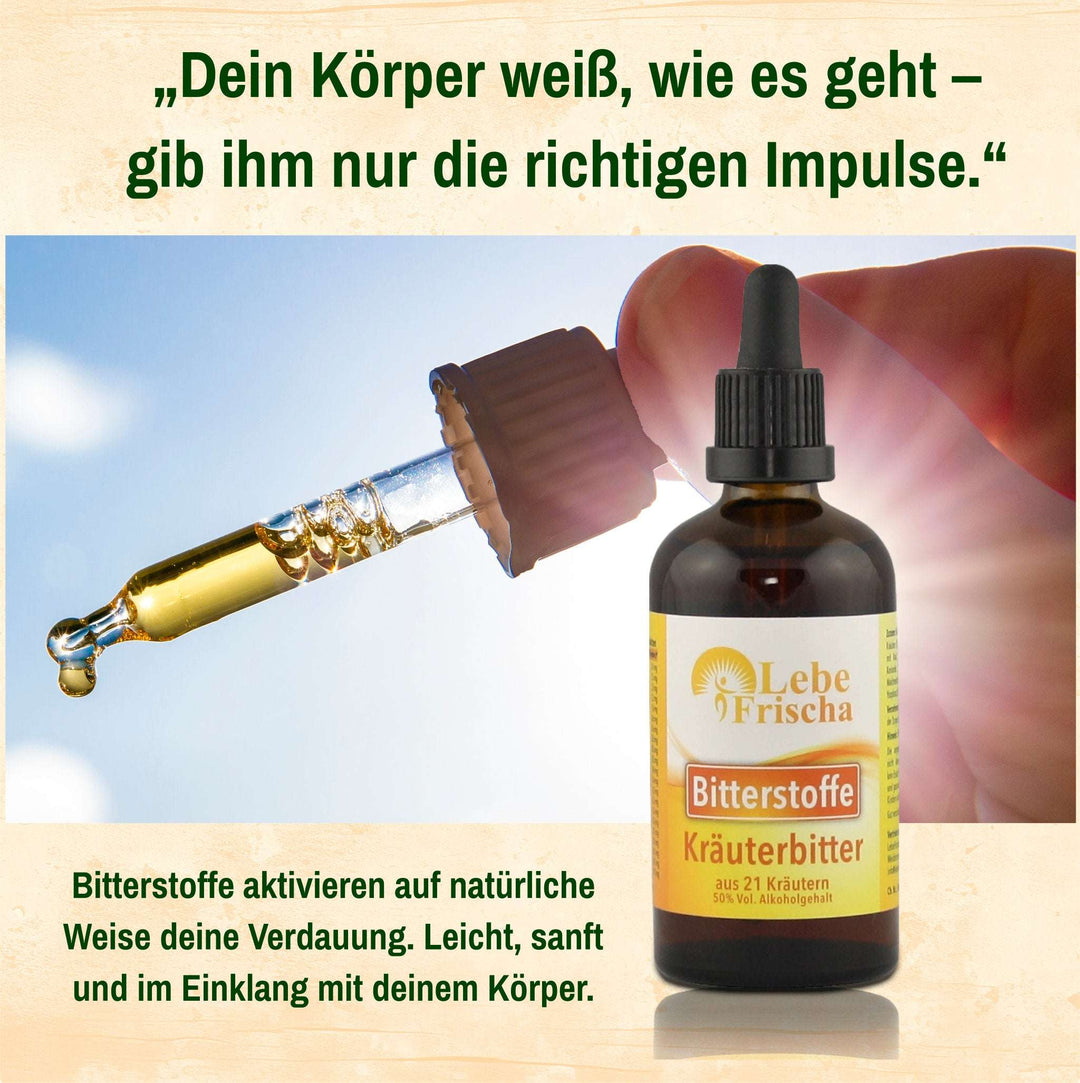 Bitterstoffe Tropfen 100ml aus 21 Kräuter- und Pflanzenextrakten
