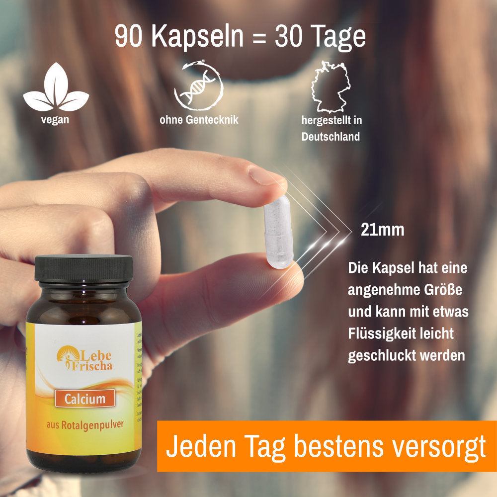 Rotalgen Calcium 90 Kapseln für Knochen & Muskeln