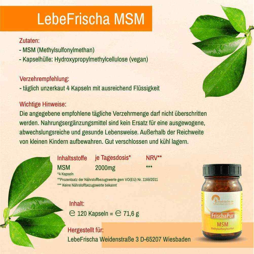 MSM organischer Schwefel