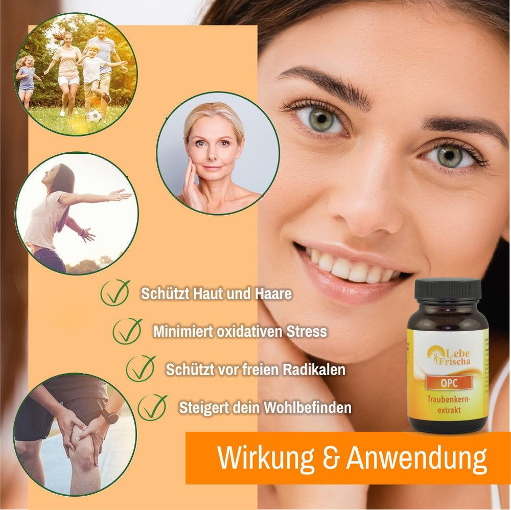 OPC Traubenkernextrakt 60 Kapseln für Zellschutz und Anti-Aging