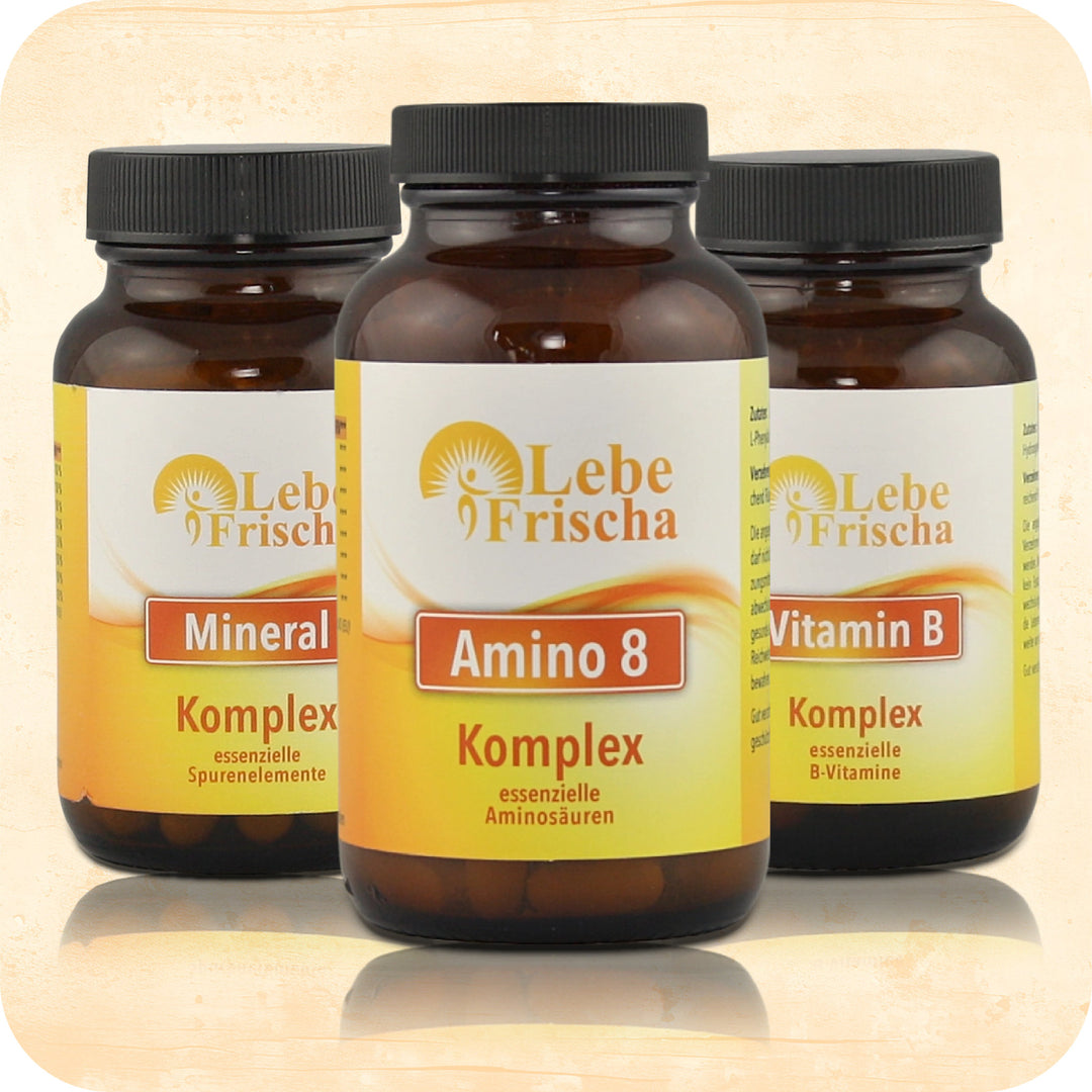 "Essenzial Power Plus Bundle" mit je 8 Aminosäuren, Spurenelementen & B-Vitaminen