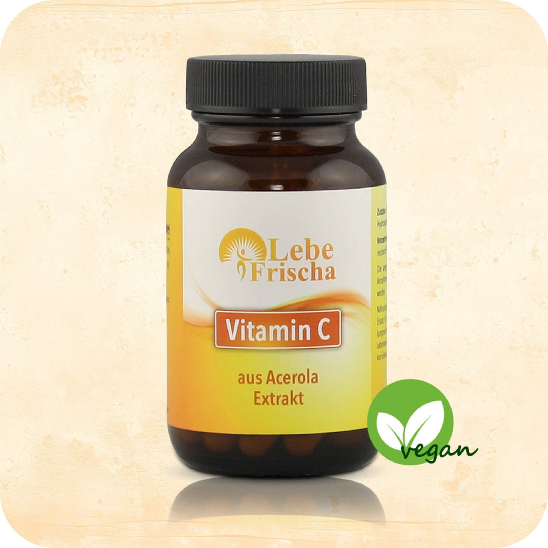 LebeFrischa Vitamin C aus 100 % Acerolakirsch-Extrakt 60 Kapseln