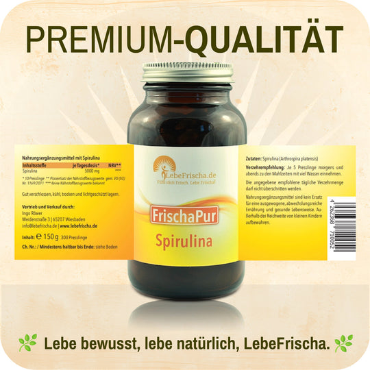 Spirulina Algen 300 Tabletten pflanzliche Nährstoffe