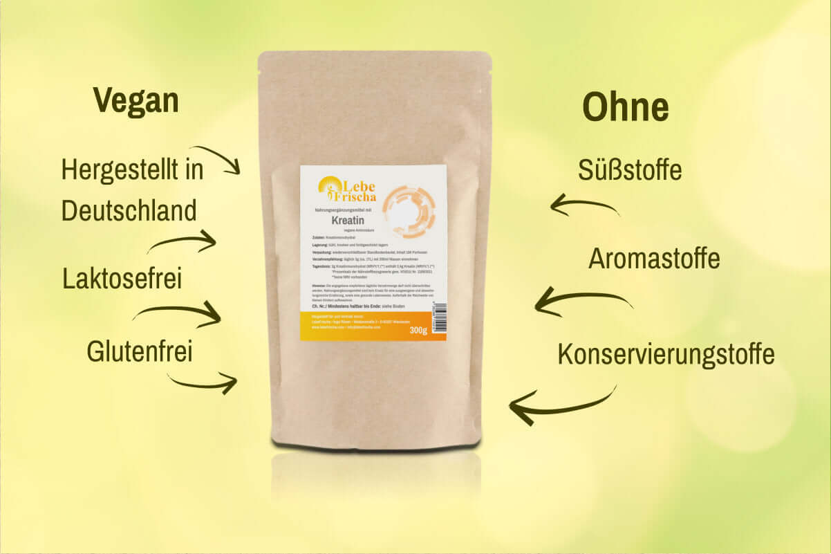 Bei LebeFrischa achten wir sogfältig auf reine Inhaltsstoffe, einer hohen Bioverfügbarkeit und auf hohe Qualität.