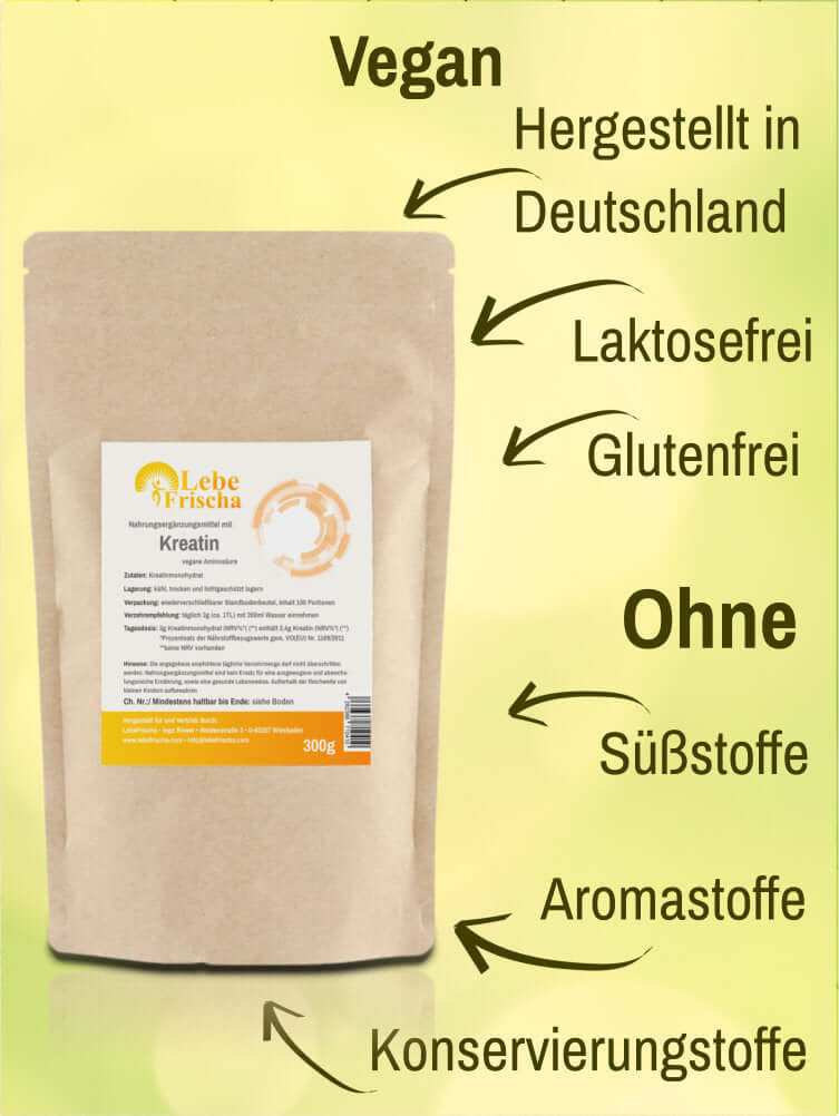 Bei LebeFrischa achten wir sogfältig auf reine Inhaltsstoffe, einer hohen Bioverfügbarkeit und auf hohe Qualität.