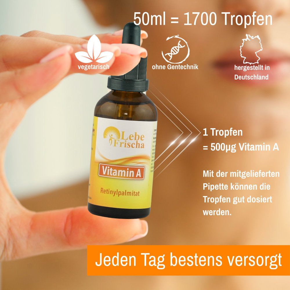 Vitamin A Tropfen 50ml für Augen, Haut & Immunabwehr