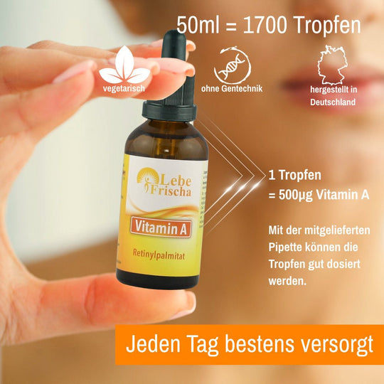 Vitamin A Tropfen 50ml für Augen, Haut & Immunabwehr