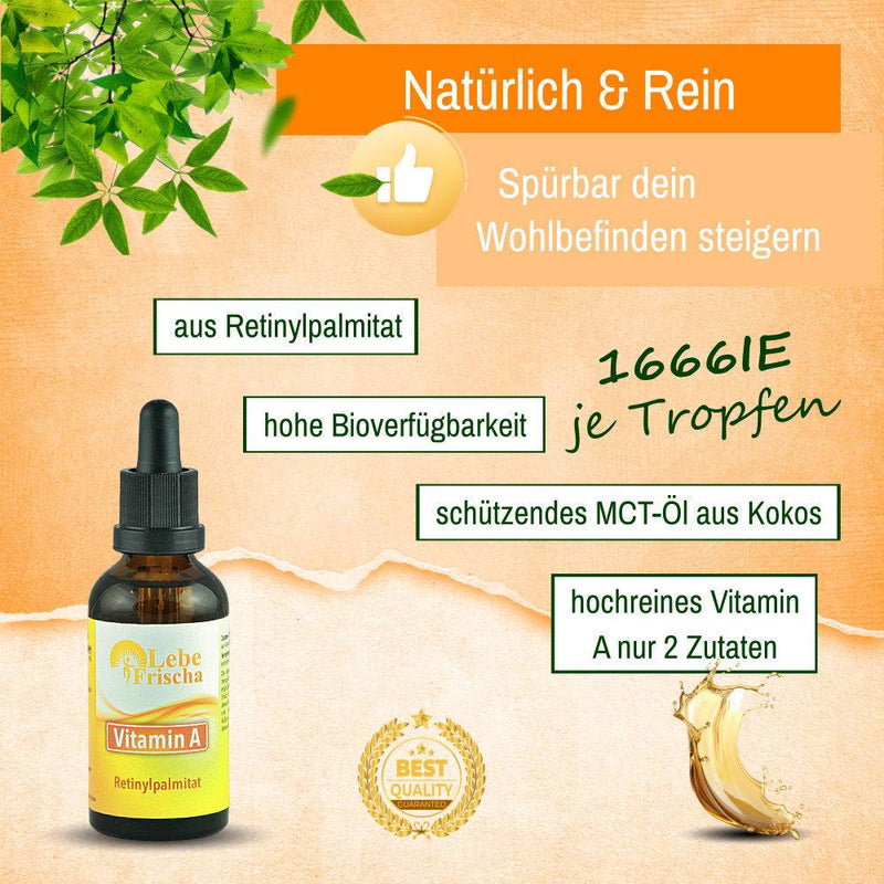 Vitamin A Tropfen 50ml für Augen, Haut & Immunabwehr
