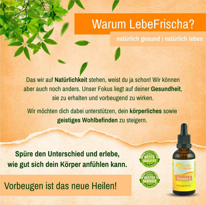 Vitamin A Tropfen 50ml für Augen, Haut & Immunabwehr