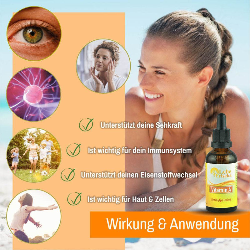 Vitamin A Tropfen 50ml für Augen, Haut & Immunabwehr