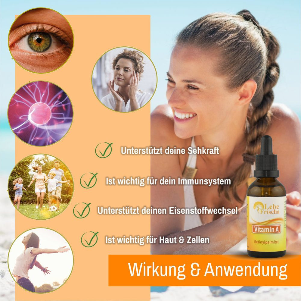 Vitamin A Tropfen 50ml für Augen, Haut & Immunabwehr